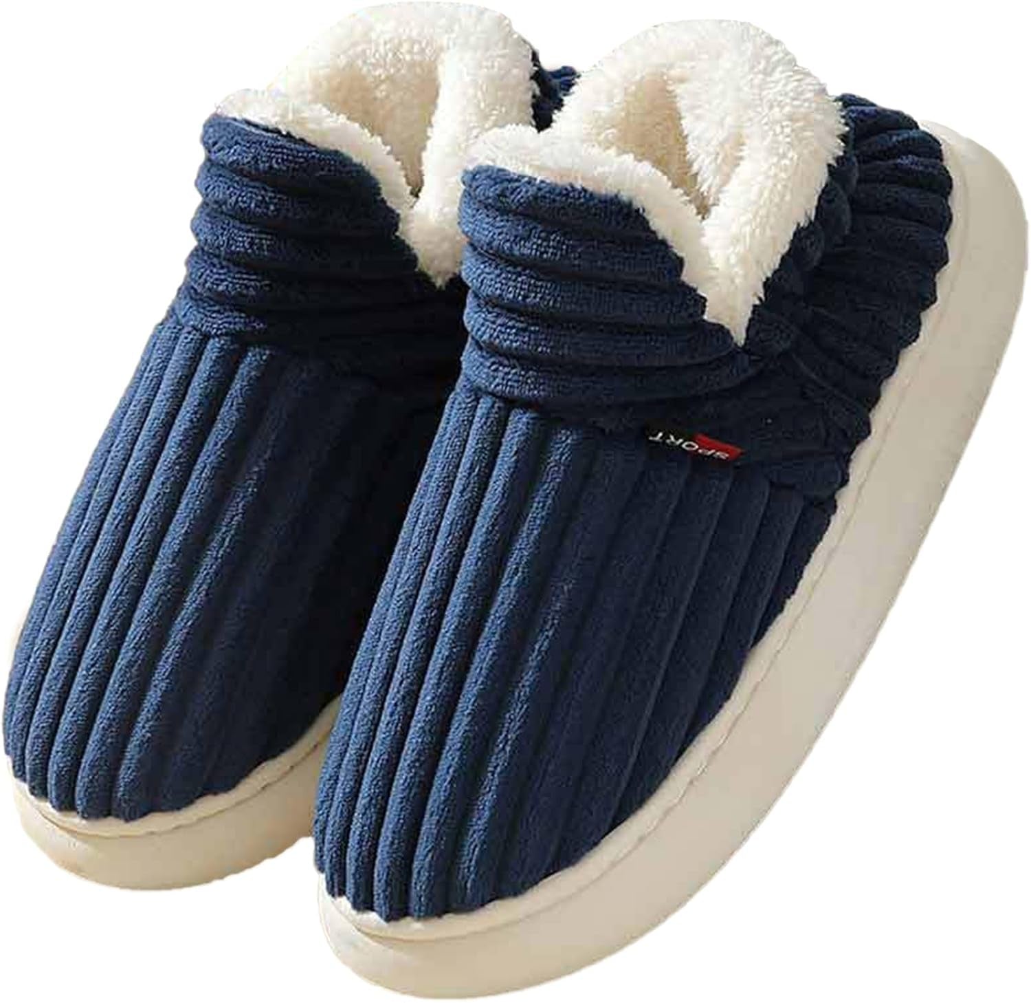 Hausschuhe Damen Herren， Winter Warm Flauschige Pantoffeln Geschlossen Baumwolleschuhe Antirutsch Bequeme Outdoor/Indoor Slippers Damenhausschuhe 2025